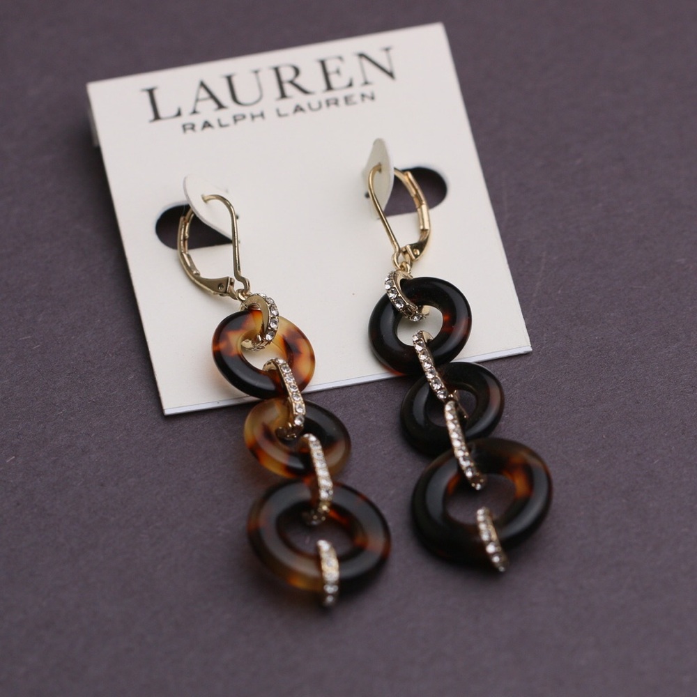 Lauren Tortoise Drop Earrings